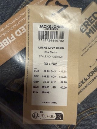 Pantalón vaquero Jack&Jones. Talla 43
