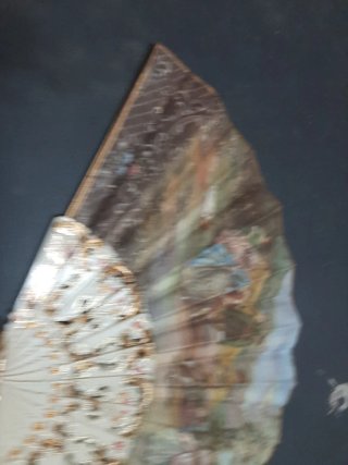 Precioso abanico vintage pintado