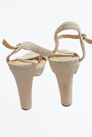 Sandalias Marypaz Tacón Plataforma Beige T.37