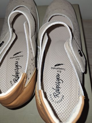 Zapatos Merceditas Beige Mujer