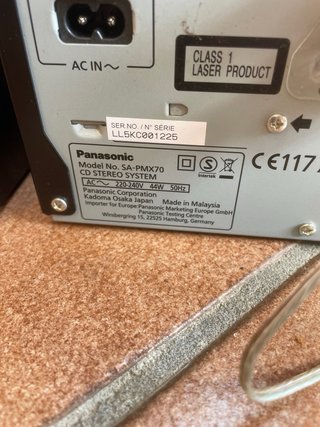 Equipo de Música Panasonic SA-PMX70