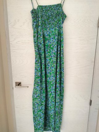 Vestido largo floral Zara Talla S