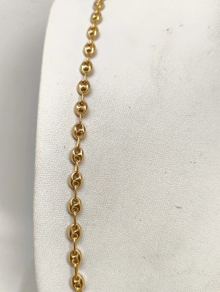 ORO NUEVO 18K Cadena eslabón calabrote pequeño 60c