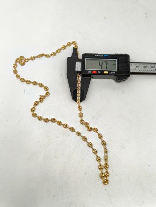 ORO NUEVO 18K Cadena eslabón calabrote pequeño 60c