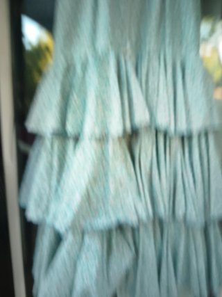 Vestido de flamenca con volantes de florecitas