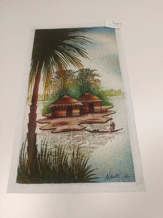 Lámina Africana con Paisaje