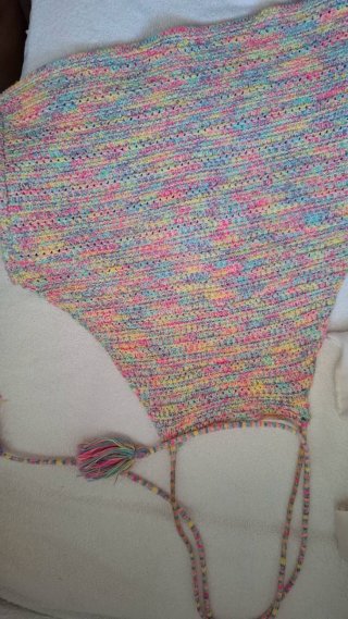 Top tejido multicolor