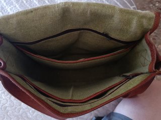 Bolso vintage de cuero marrón