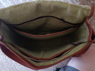 Bolso vintage de cuero marrón