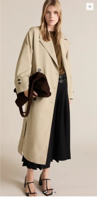 Gabardina larga de diseño oversize MNG