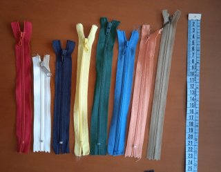 Lote 16 cremalleras cortas varios colores