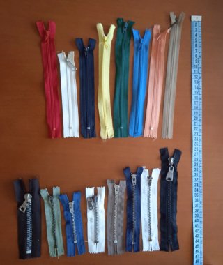 Lote 16 cremalleras cortas varios colores