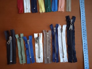 Lote 16 cremalleras cortas varios colores