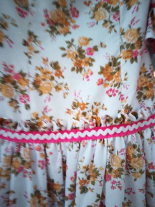 Vestido de flamenca floral rosa