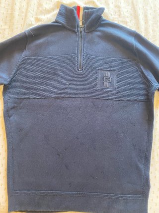 Jersey Tommy Hilfiger Media Cremallera Azul Talla