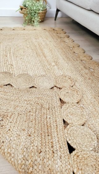 Alfombra Yute Natural Estilo Boho-Nórdico