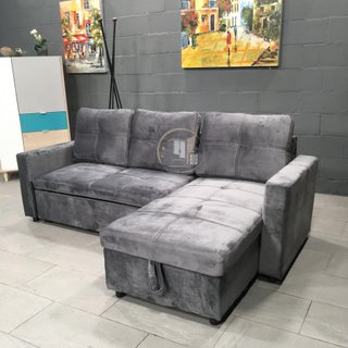 Sofá-cama chaise longue con arcón