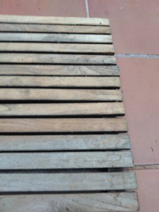 Tarima madera maciza teca baño aseo  ducha terraza