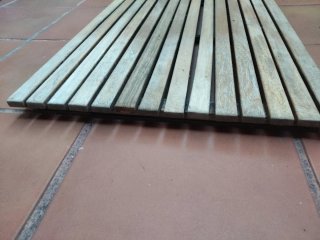 Tarima madera maciza teca baño aseo  ducha terraza