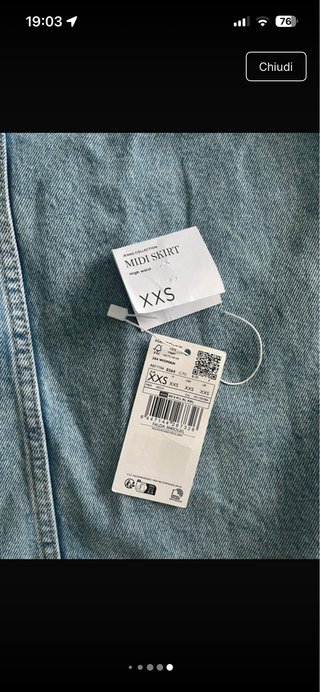 Gonna lunga in denim Mango