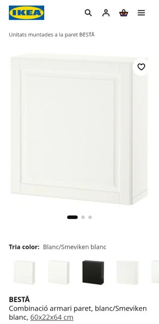 Armario de pared IKEA BESTA blanco 60cm