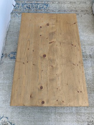 Mesa de centro madera maciza rústica