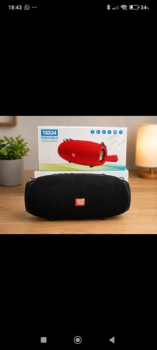 Altavoz bluetooth T&G534 Negro a estrenar