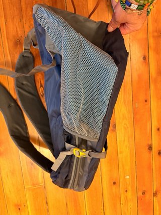 Mochila The North Face azul y gris