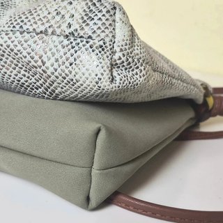 Tantrend bolso efecto serpiente verde oliva bandol