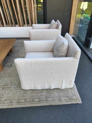 Butacas de lino beige