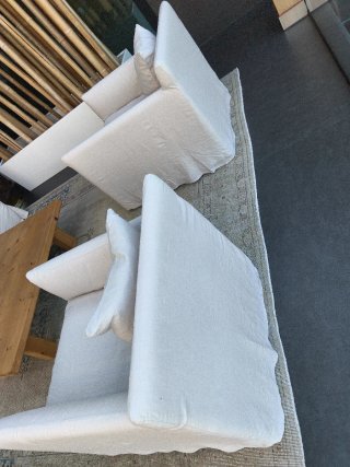 Butacas de lino beige