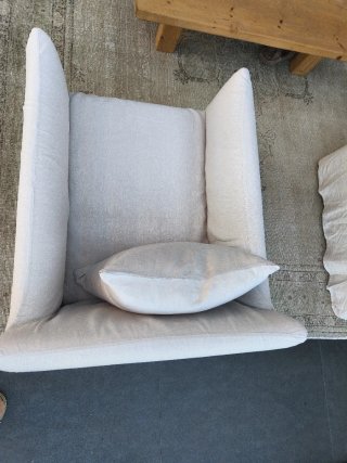 Butacas de lino beige