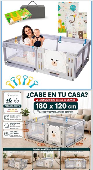 Parque Infantil Grande 180x120 cm