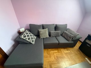 Sofá chaise longue gris en muy buen estado