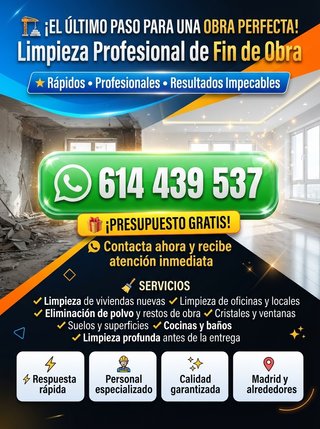 LIMPIEZA DE FIN DE OBRAS