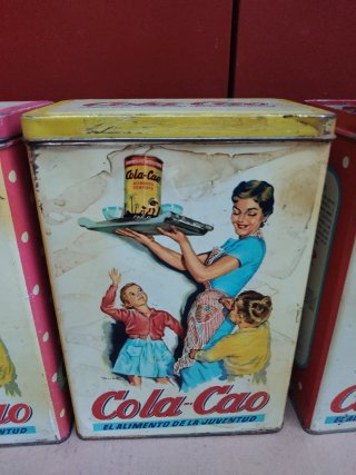 Lata Metálica antigua Vintage Cola Cao Años 60/70