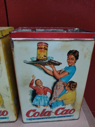 Lata Metálica antigua Vintage Cola Cao Años 60/70