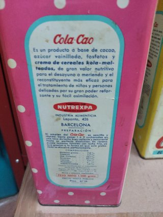Lata Metálica antigua Vintage Cola Cao Años 60/70
