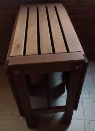 Mesa plegable madera Teka Applaro Ikea