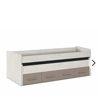 CAMA CON CAMA SUPLETORIA Y CAJONES INFERIORES AILU