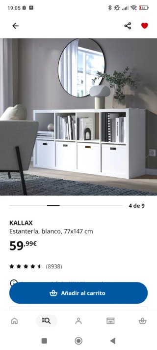 Estantería Kallax Ikea sin estrenar