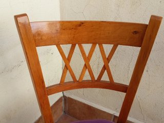 2 Sillas Vintage Años 60 Madera Tapizado