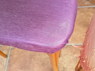 2 Sillas Vintage Años 60 Madera Tapizado