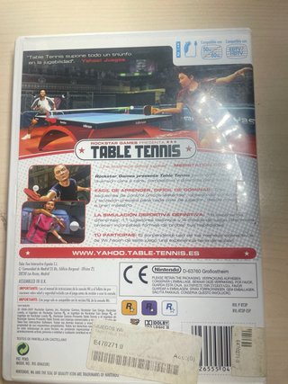 Table Tennis Wii Rockstar Games