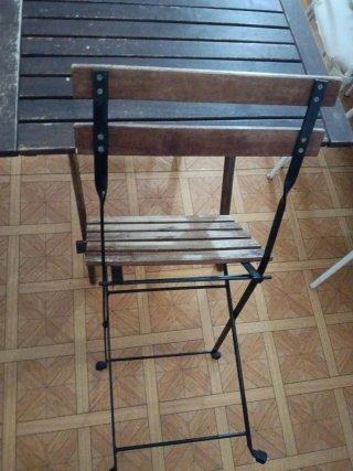Conjunto mesa y sillas de madera teka y sillas