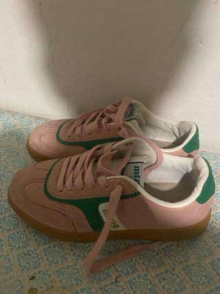 Zapatillas deportivas mujer rosa y verde