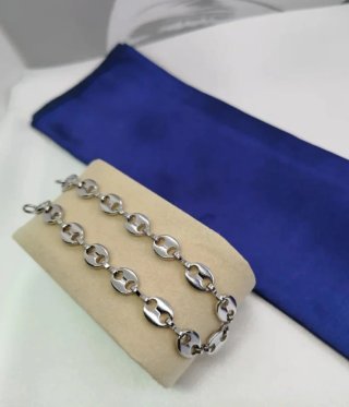 Conjunto Cadena y Pulsera Calabrote Acero