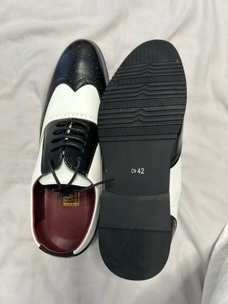 Zapatos de baile hombre blanco y negro talla 41