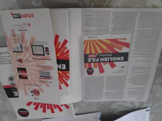 Tres libros de inglés( inglés File) con sus discos