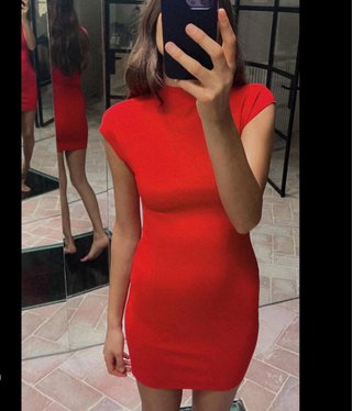 Vestido Zara Rojo Talla M